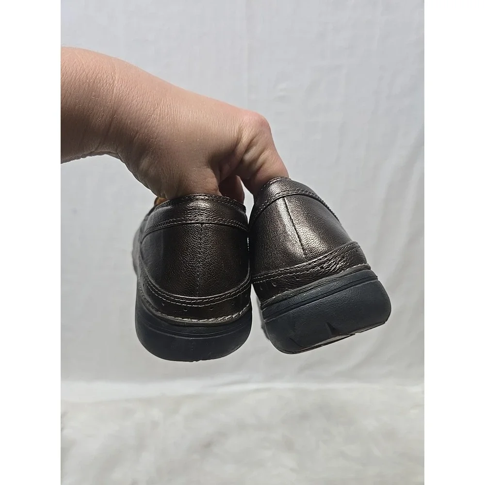 Clarks Unstructured‎ Loafers Women's Size 8.5 M Slip On Comfort Brown Leather